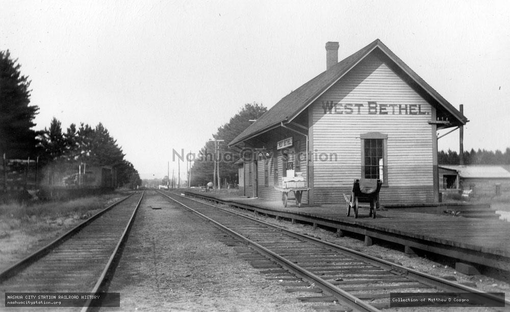 Postcard: Railroad Station, West Bethel, Maine